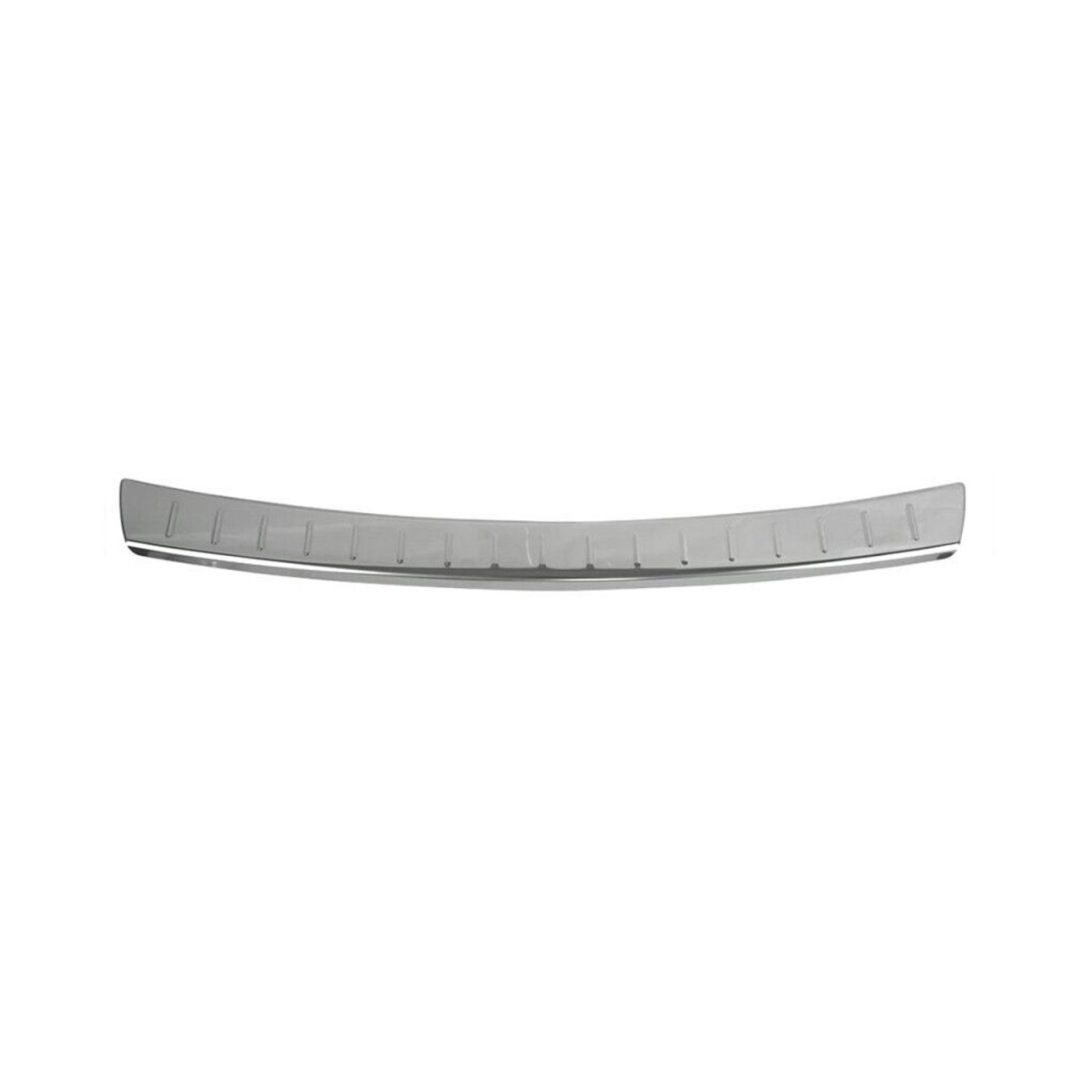Mercedes E-Class Bumper Sill Cover - Rear - Omac - S. Steel - Gloss Silver - '17-'23